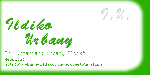 ildiko urbany business card